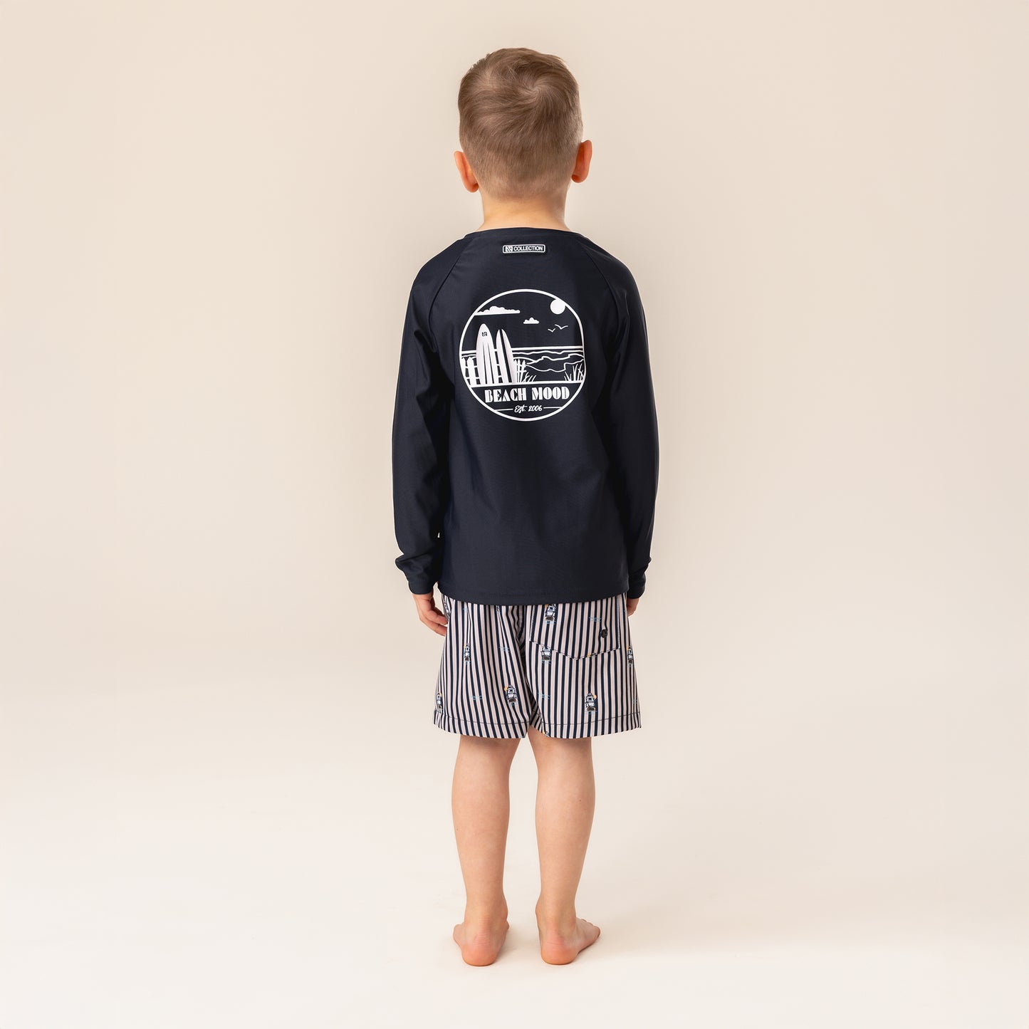 Short maillot UV  Garçons Beige