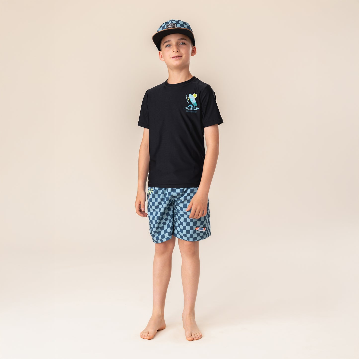 T-shirt maillot UV  Garçons Noir