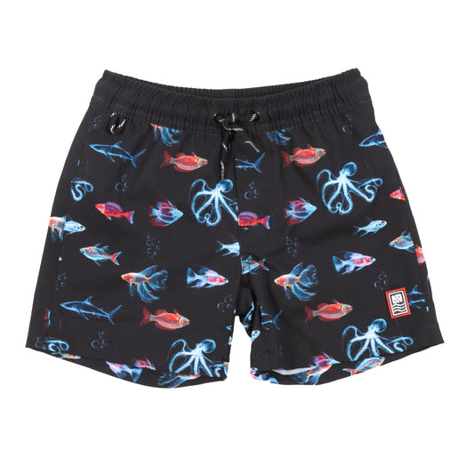 Short maillot UV bébé Bébé Garcon Noir