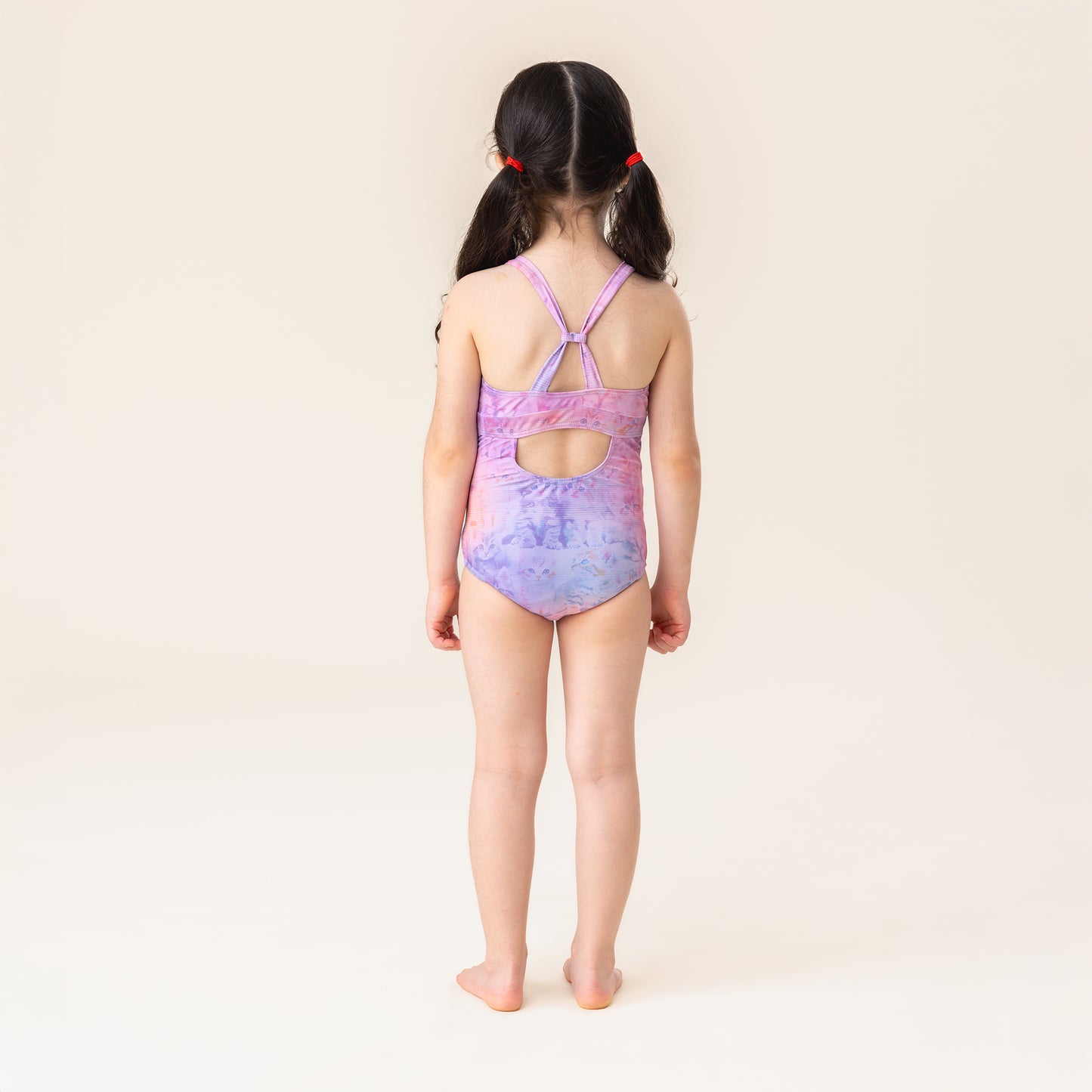 Girls' Lilac One-Piece UV Swimsuit