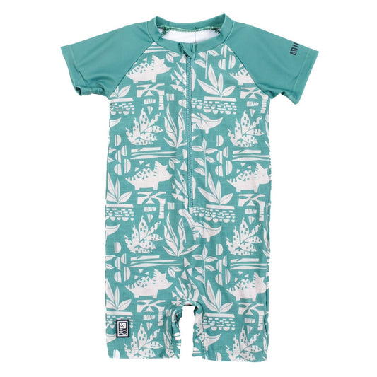 Maillot dermoprotecteur une-pièce Garcon Vert