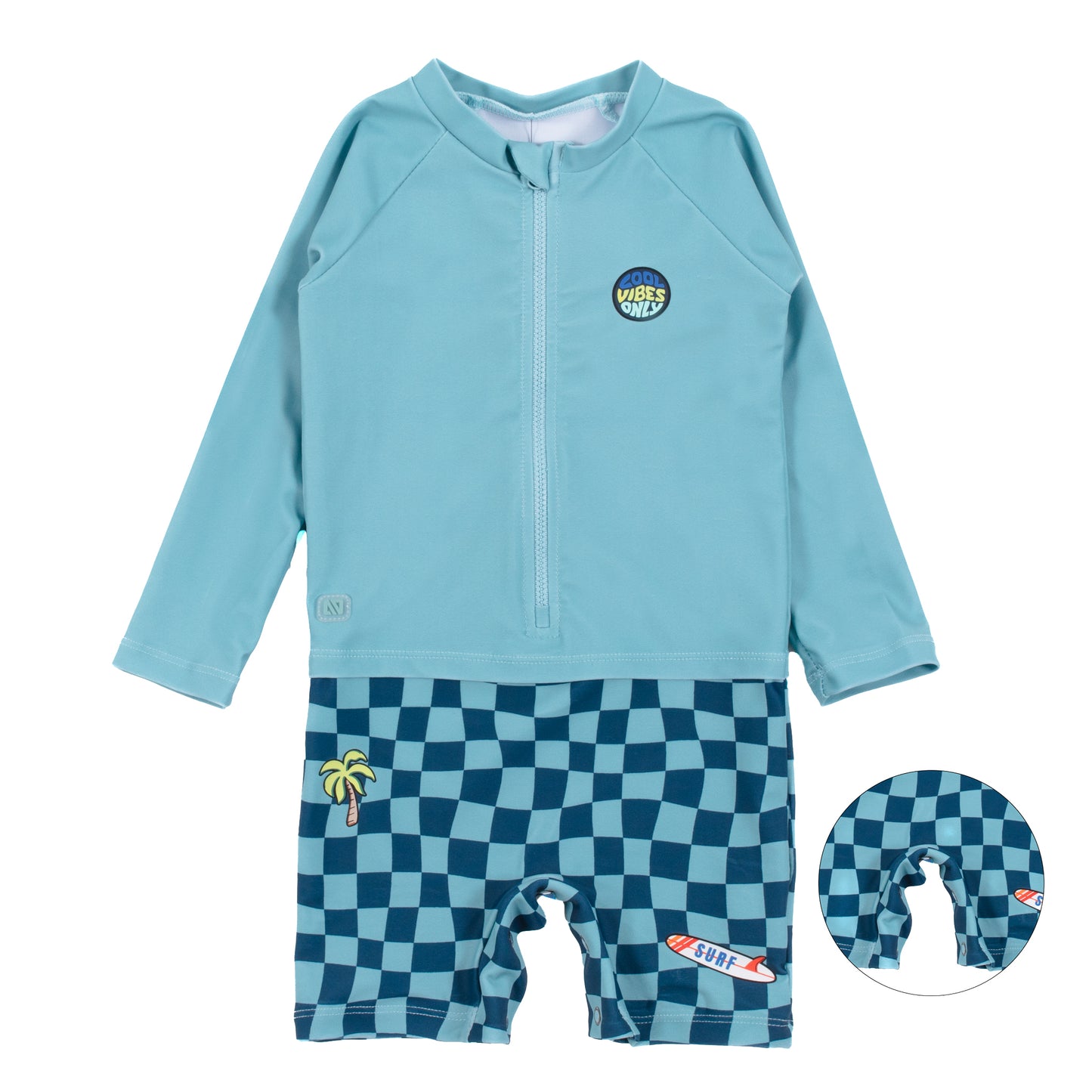 Maillot dermoprotecteur une-pièce bébé Bébé Garcon Turquoise
