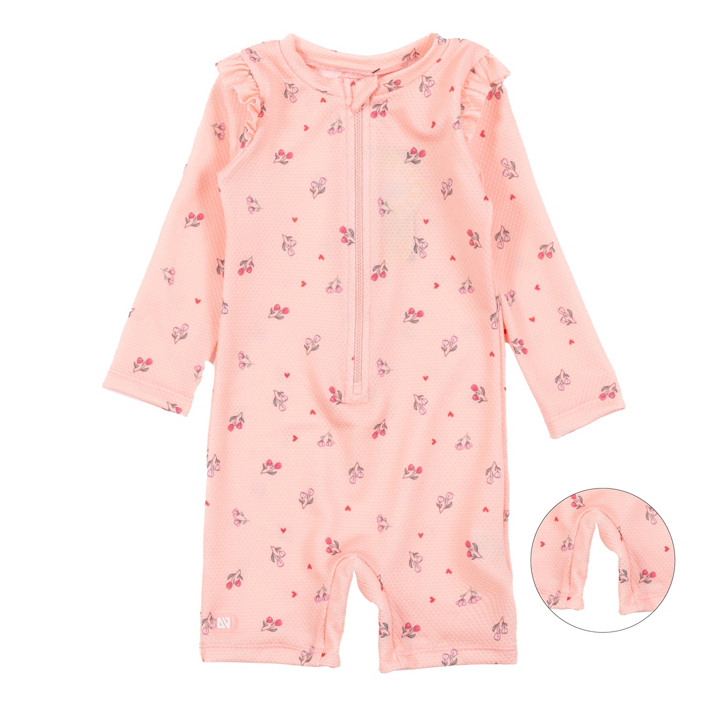Maillot dermoprotecteur une-pièce bébé Filles Corail