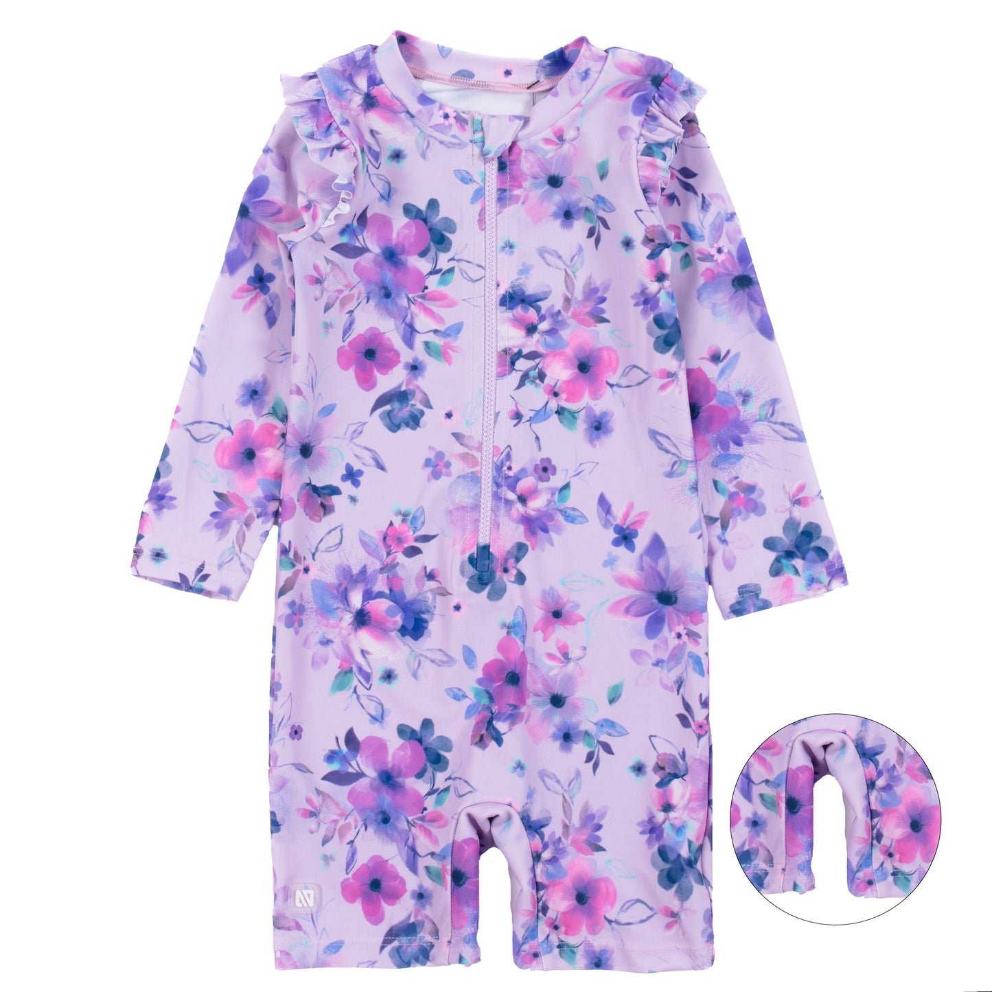 Maillot dermoprotecteur une-pièce bébé Filles Lilas