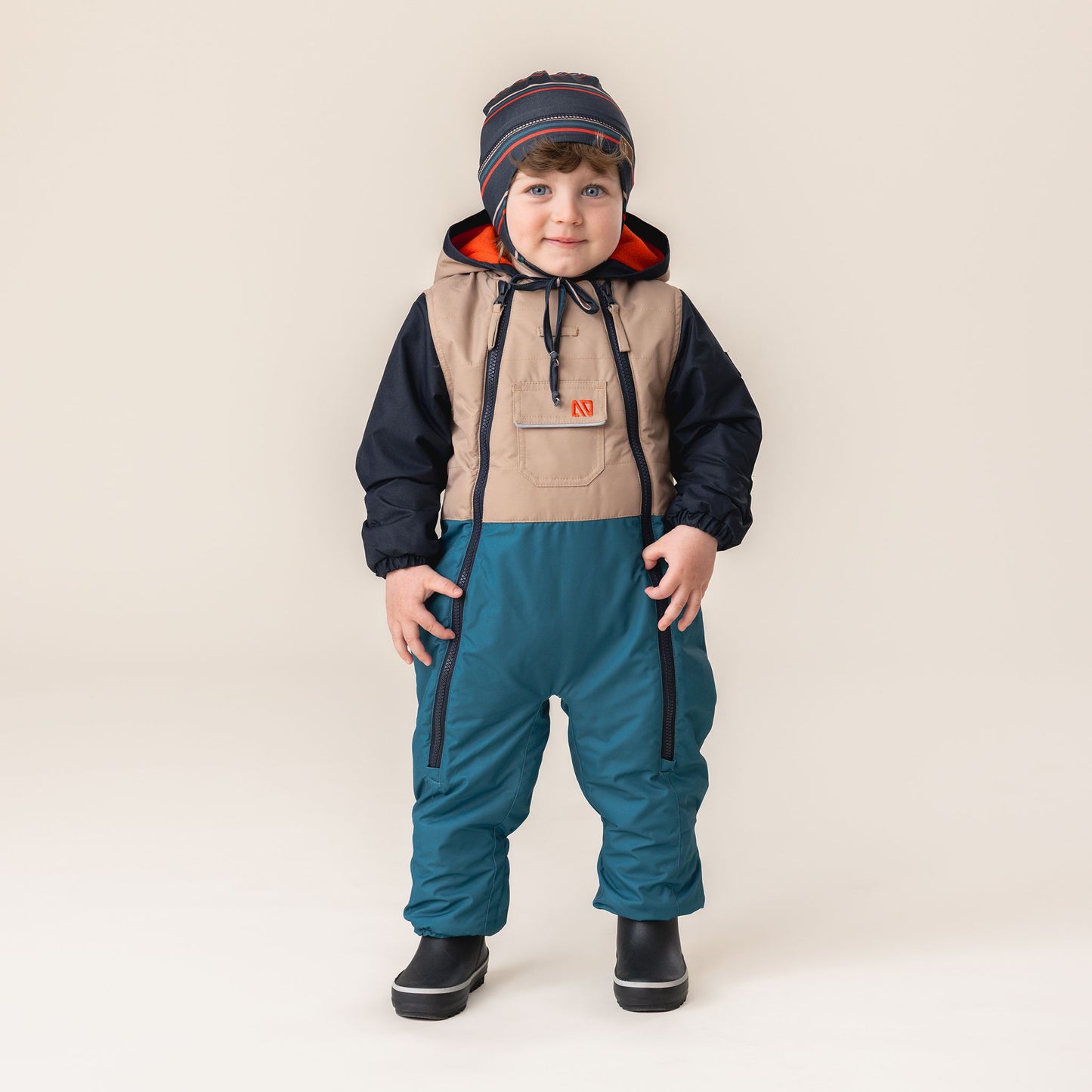 Tuque en jersey avec oreilles  Bébé Garcon Marine