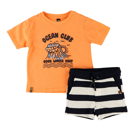 Ensemble T-Shirt deux-pièces  Bébé Garcon Orange