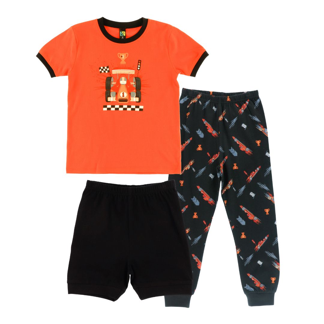 Pyjama 3 mcx  Garçons Rouge