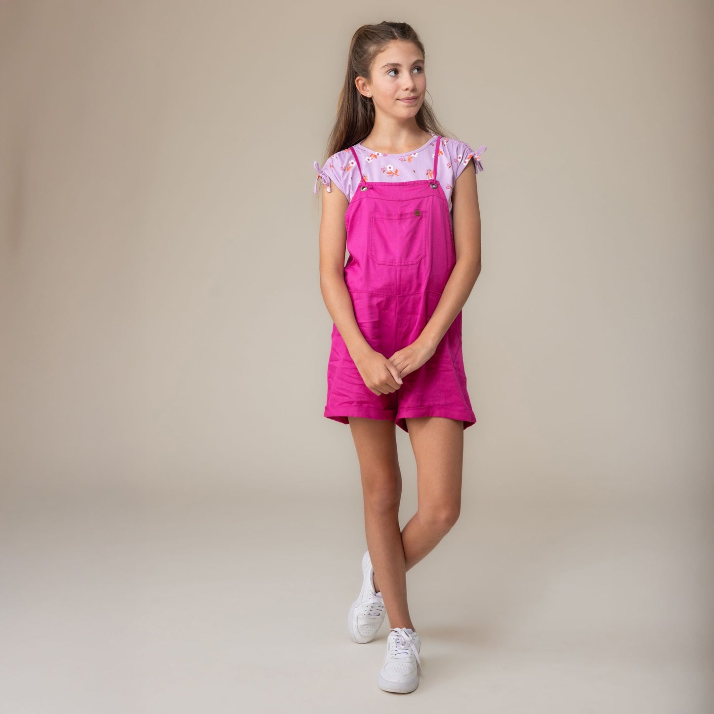 Salopette courte  Filles Fuchsia