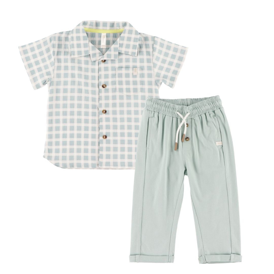 Ensemble chemise deux-pièces  Filles Menthe