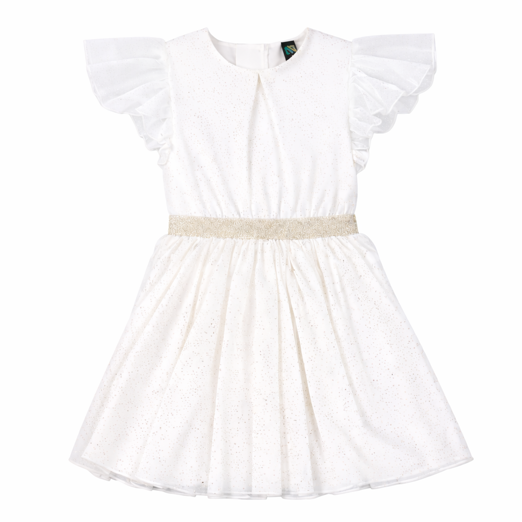Chic Ivory Dress for Girls
