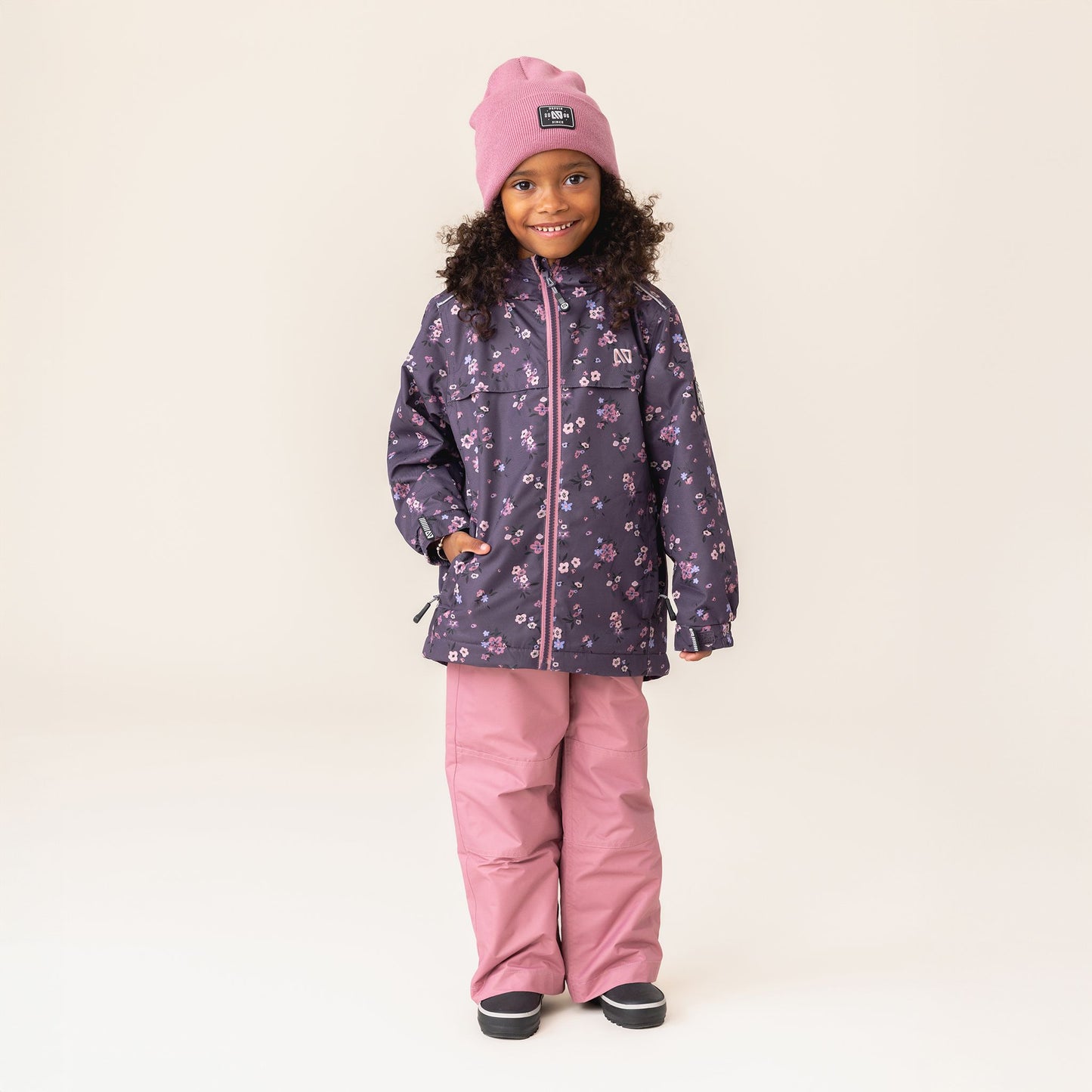 Tuque en tricot  Unisexe Mauve