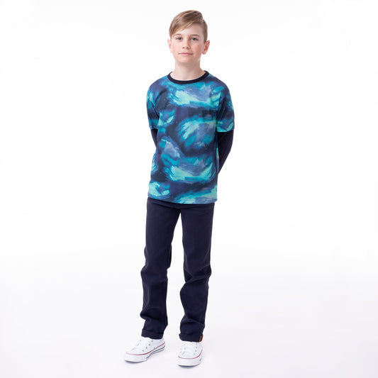 T-shirt manches longues  Garçons Marine
