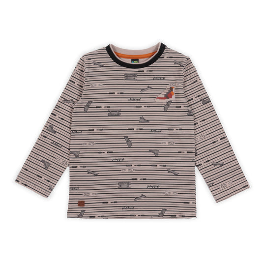 T-shirt manches longues  Garçons Beige