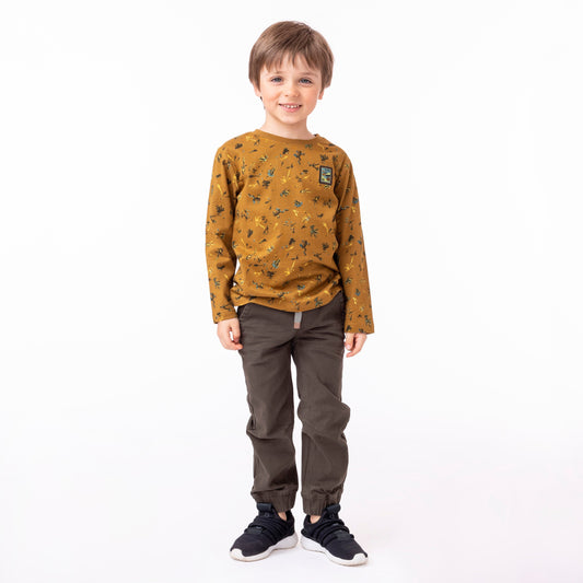 T-shirt manches longues  Garçons Olive