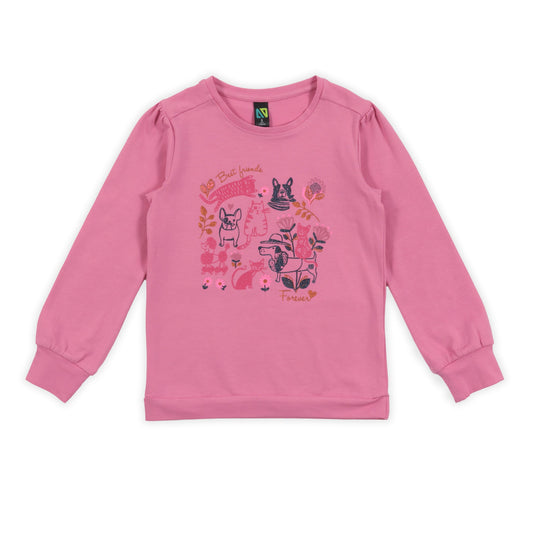 T-shirt manches longues  Filles Rose