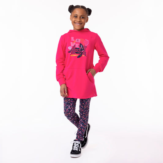 Tunique à capuchon  Filles Fuchsia