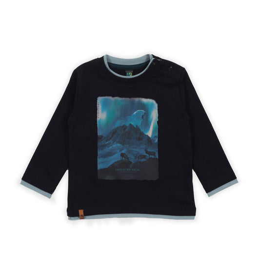 T-shirt manches longues  Bébé Garcon Marine