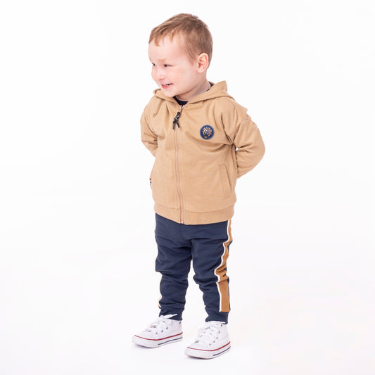 Veste réversible à capuchon  Bébé Garcon Beige chiné