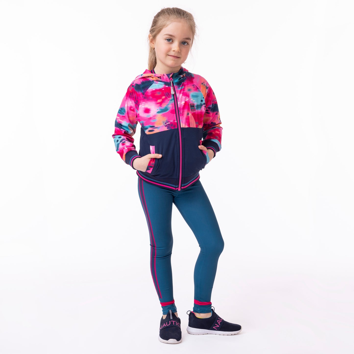 Veste à capuchon athlétique  Filles Marine