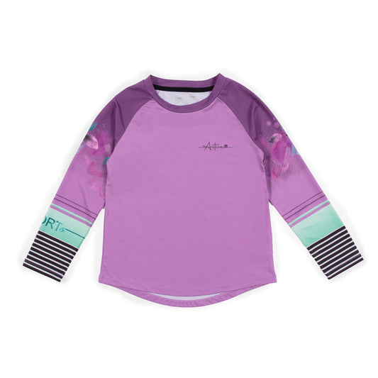 T-shirt athlétique manches longues  Filles Lilas
