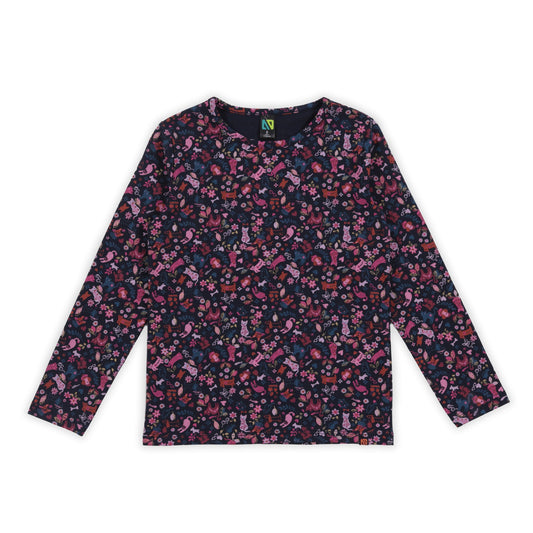 T-shirt manches longues  Filles Marine