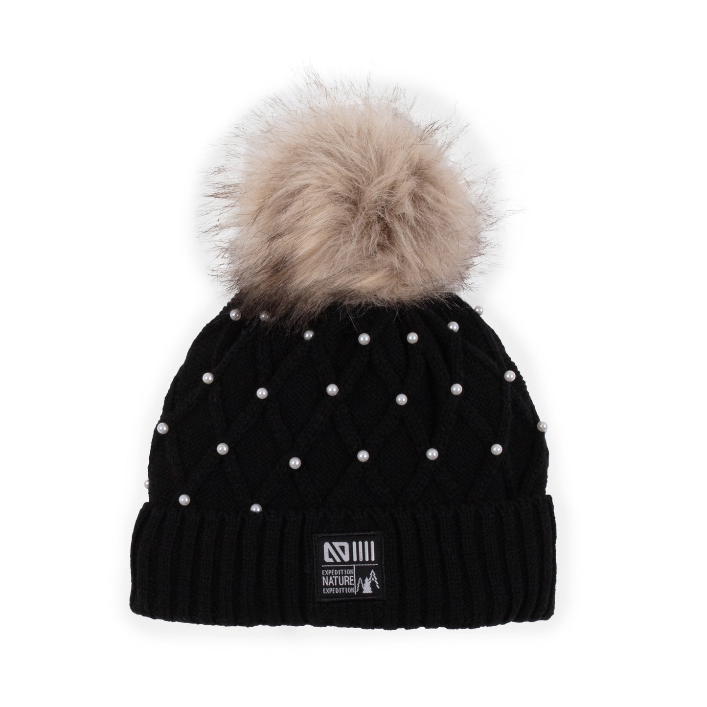 Tuque en tricot  Filles Noir