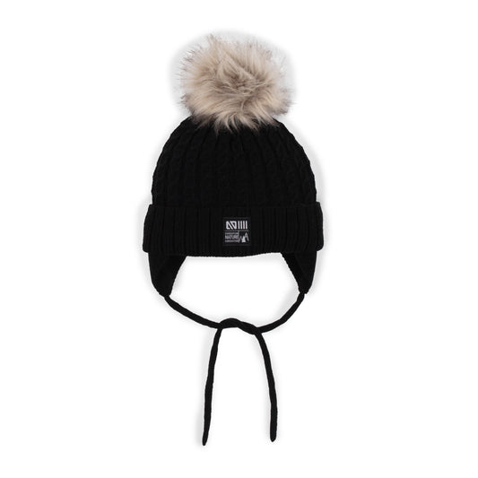 Tuque en tricot Laurie  Filles Noir