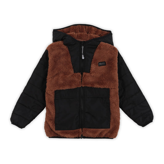 Veste à capuchon bébé Bébé Garcon Taupe