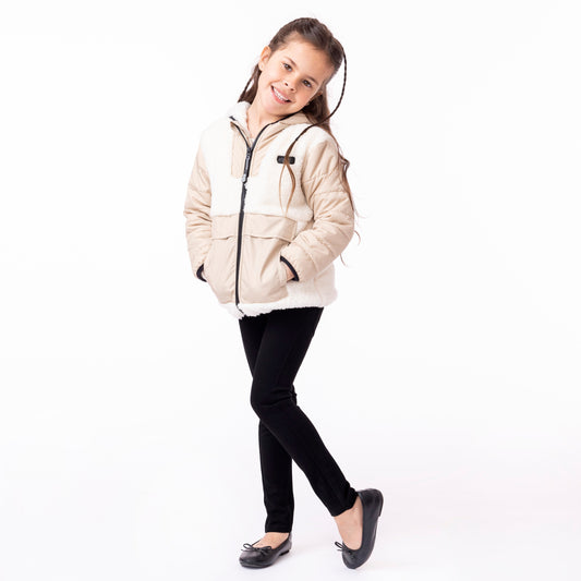 Veste à capuchon  Filles Beige