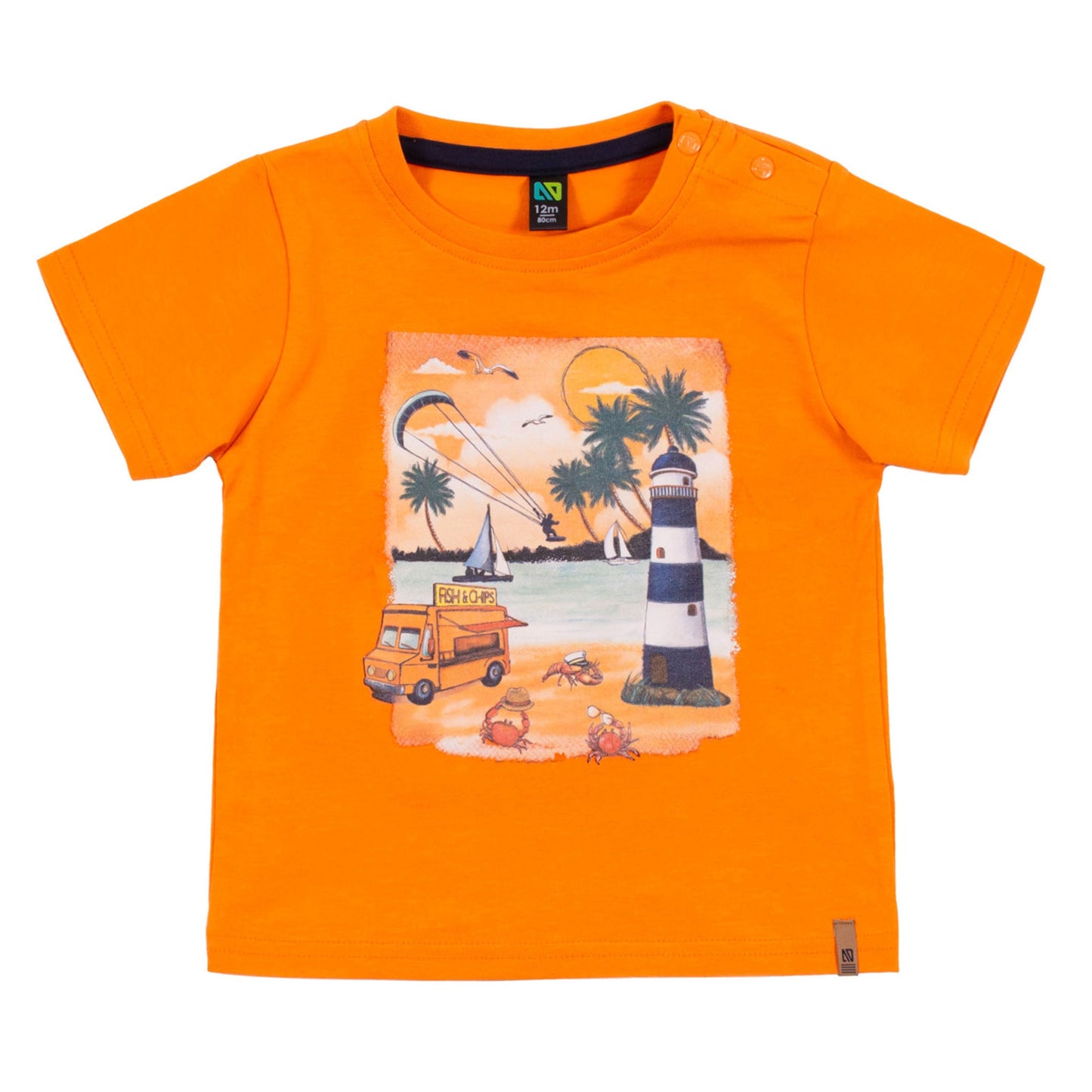 T-shirt  Bébé Garcon Orange