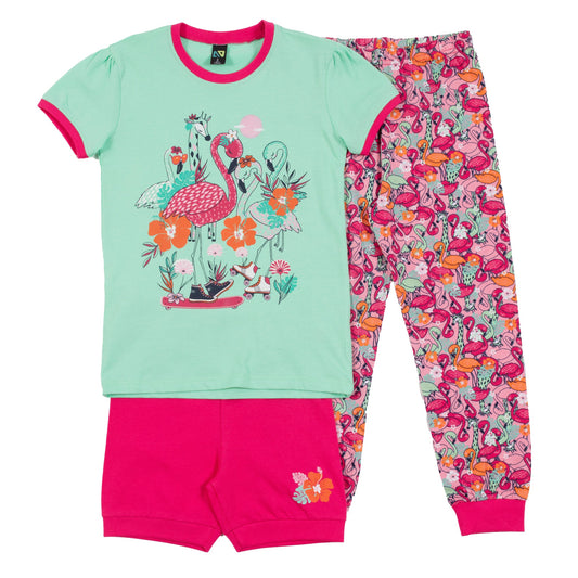 Pyjama trois-pièces bébé Bébé Fille Menthe