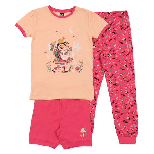 Pyjama trois-pièces bébé Bébé Fille Orange