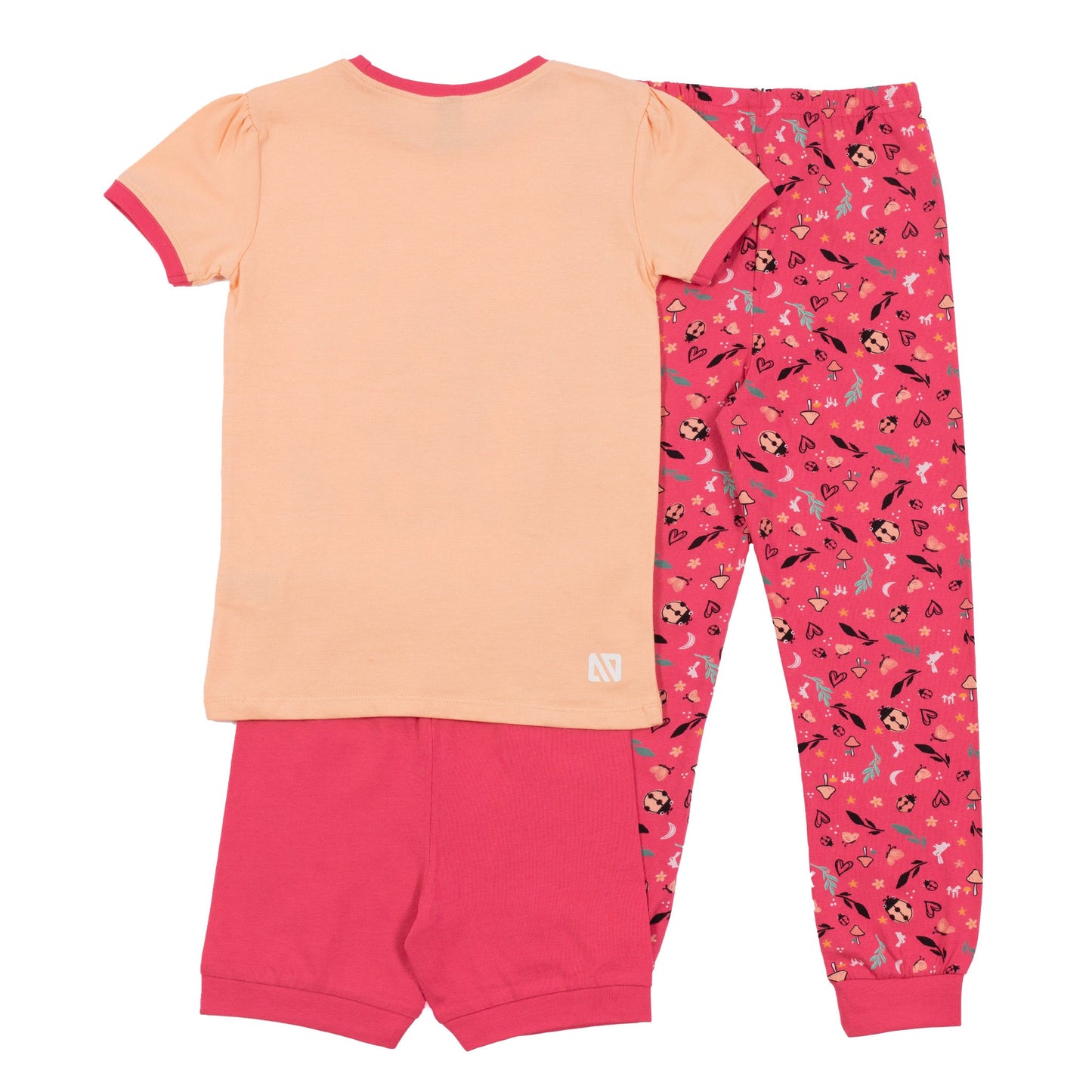 Pyjama trois-pièces bébé Bébé Fille Orange